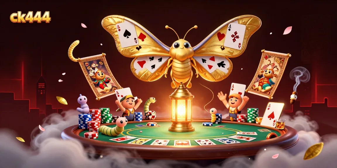 Experience thrilling gameplay with ck444, featuring vibrant casino scenes and a stunning 3D atlas moth.