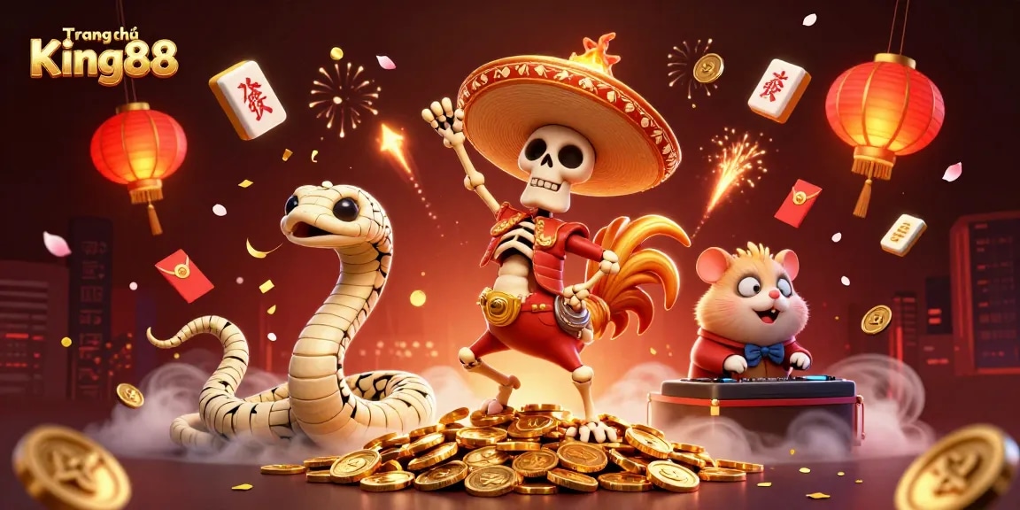 Experience the vibrant world of games at Trang chủ King88 with a dynamic casino scene