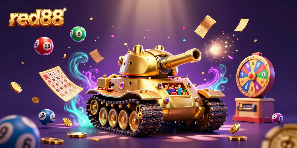 Join the excitement at red88's miniature casino inside a golden beetle tank with dynamic game elements.