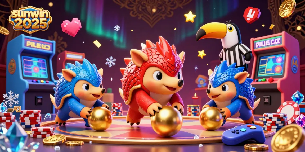 Experience gambling excitement with sunwin 2026 featuring dynamic rival pangolins amid casino-themed action.