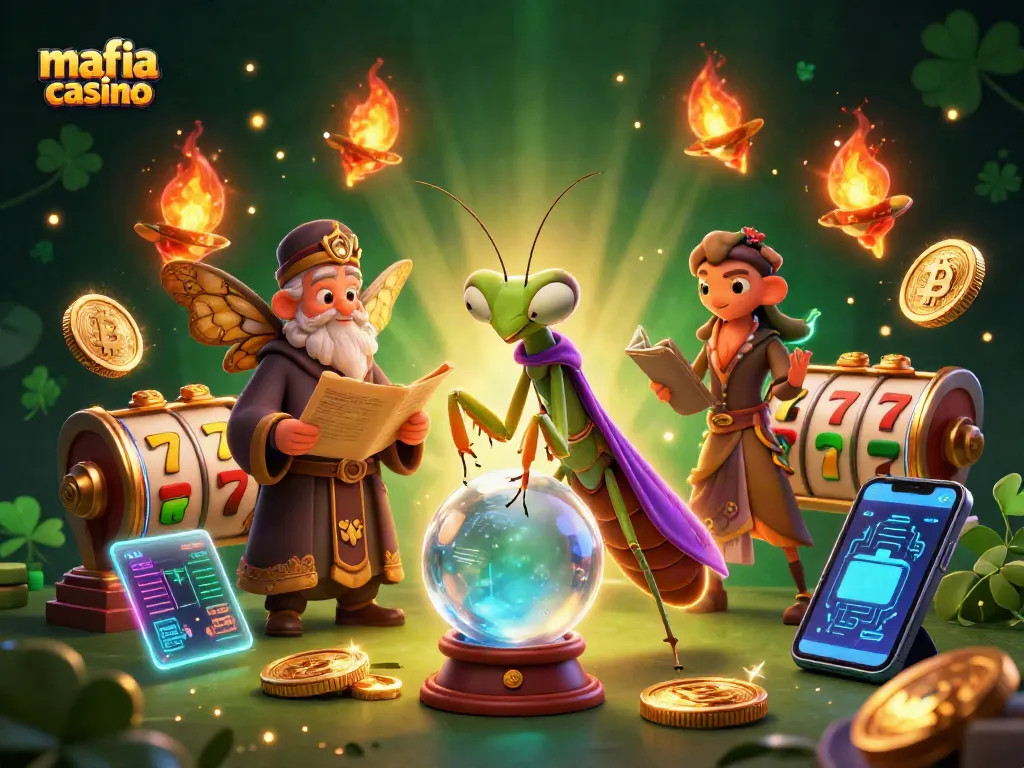 Engage with mafia casino gameplay featuring mystical characters and exciting gaming elements.