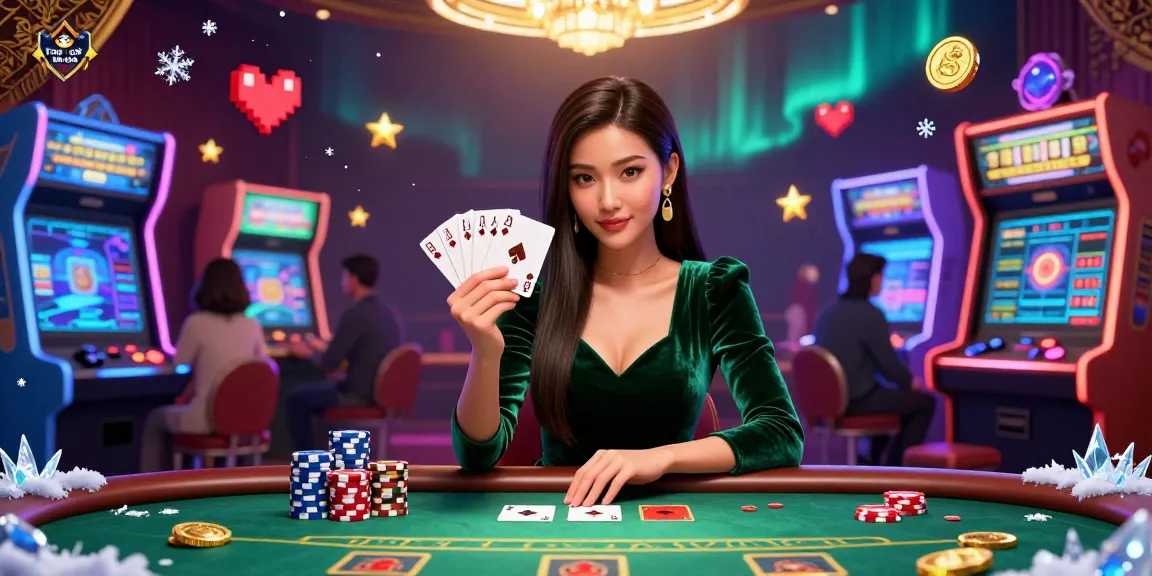 Engage in taruhan sports with stunningly illustrated trang cá cược bóng đá featuring an Asian woman at a poker table.