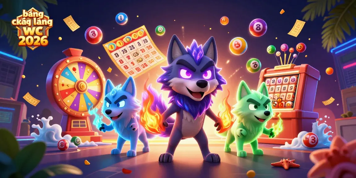 Engage with the exciting bảng xếp hạng wc 2026 lottery experience, showcasing dynamic ghostly wolves and vibrant game elements.