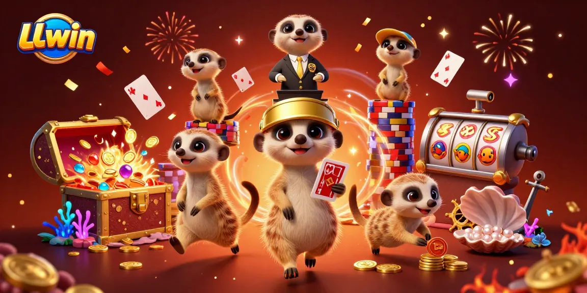 Win big at LLwin casino with playful meerkats running vibrant games and jackpots