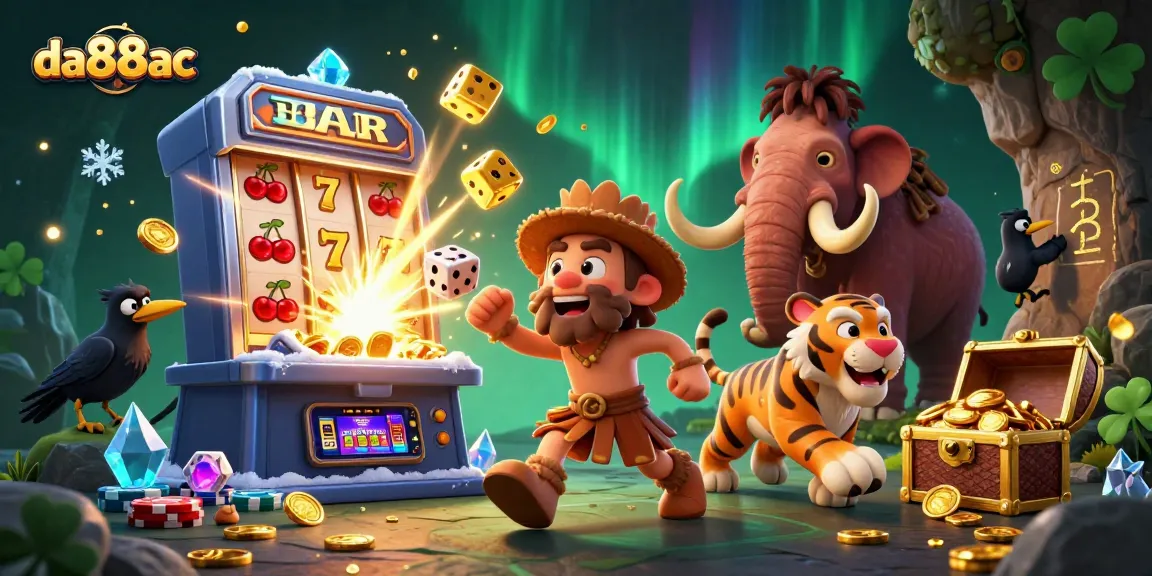 Engage with the excitement of da88ac in a vibrant 3D prehistoric casino atmosphere.