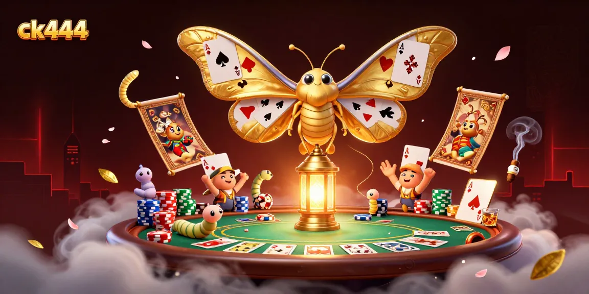Experience thrilling gameplay with ck444, featuring vibrant casino scenes and a stunning 3D atlas moth.