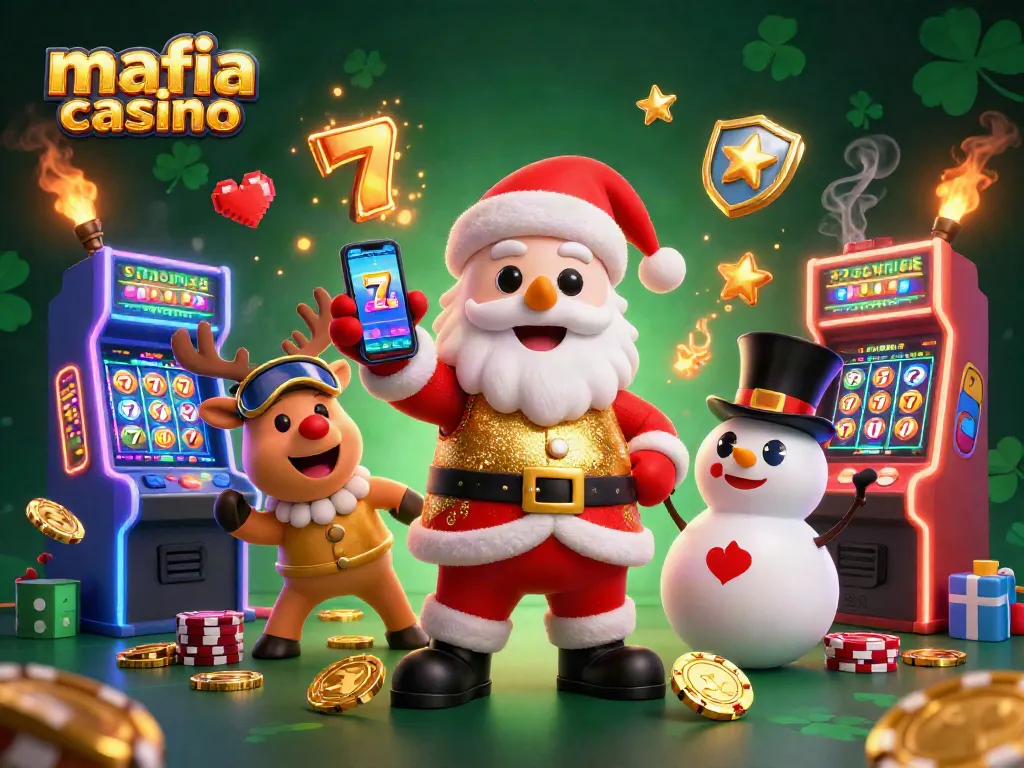 Play at Mafia Casino with fun characters in a vibrant, colorful gaming environment