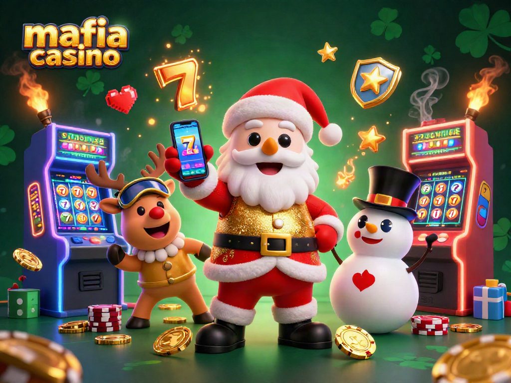 Play at Mafia Casino with fun characters in a vibrant, colorful gaming environment