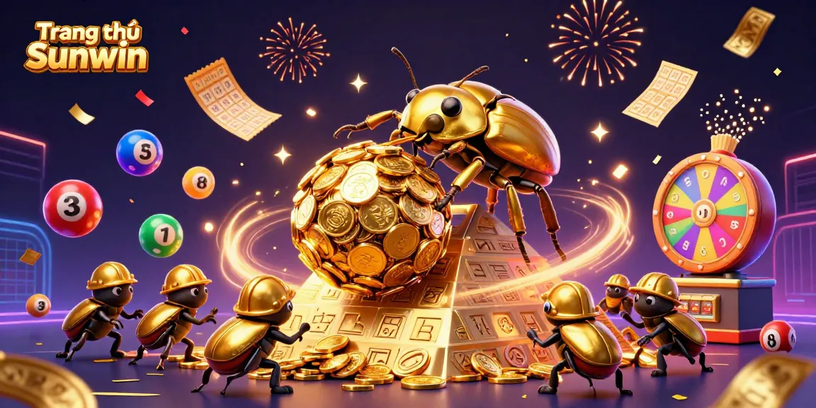 Experience the excitement of Trang chủ Sunwin with dynamic lottery elements and vibrant casino symbols.