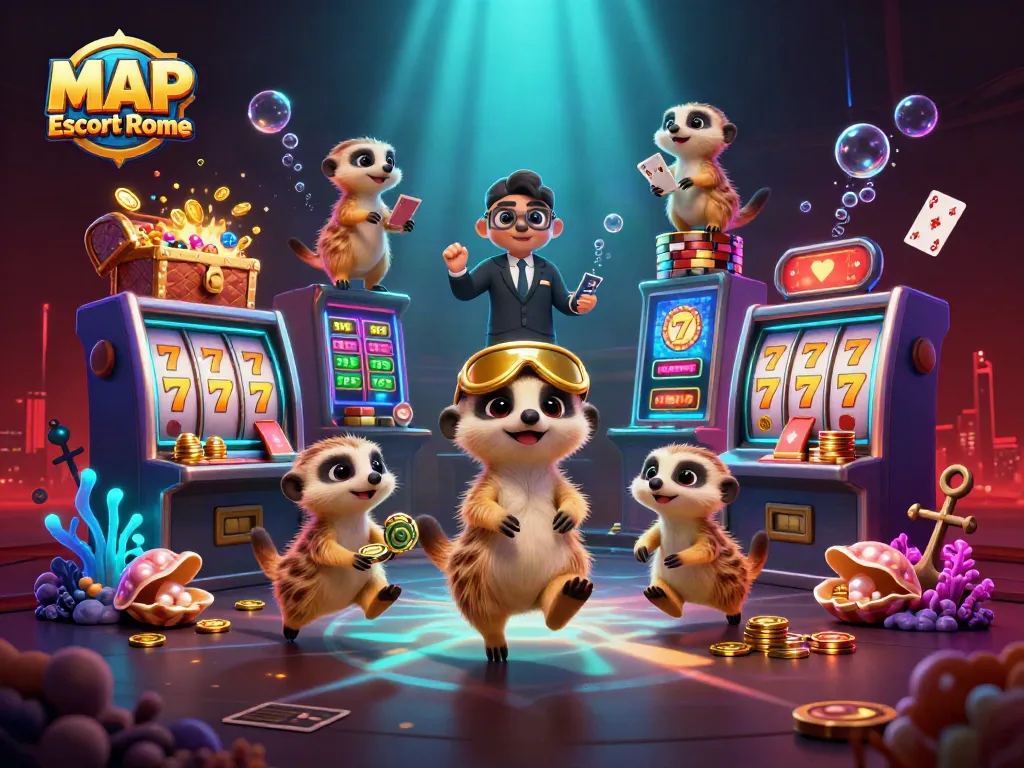 Join the thrilling action at MAP Escort Rome with lively meerkats running slot games.