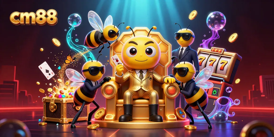 Experience the vibrant world of cm88 with a bumblebee mob boss and casino elements.