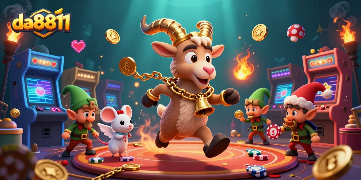 Join the festive chaos at da8811's thrilling holiday-horror casino scene with Krampus and mischievous gremlins.