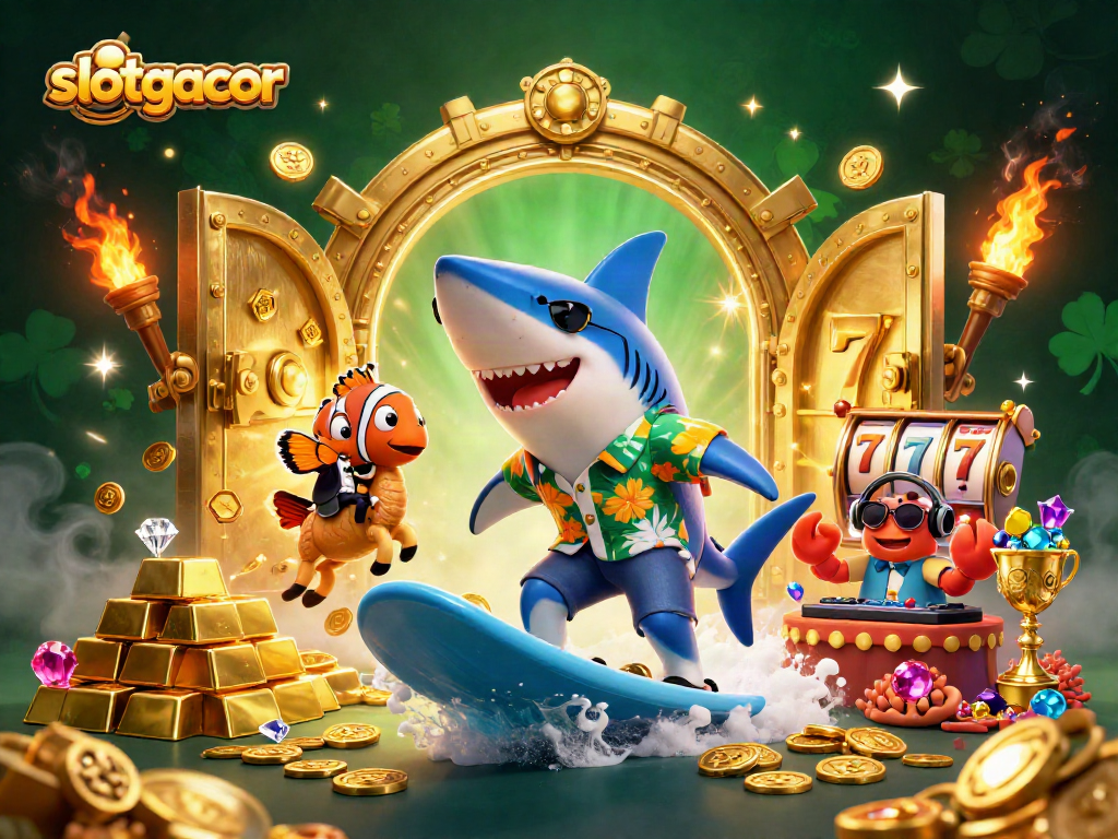 Experience slotgacor in action with vibrant characters and golden treasures in a thrilling casino adventure.