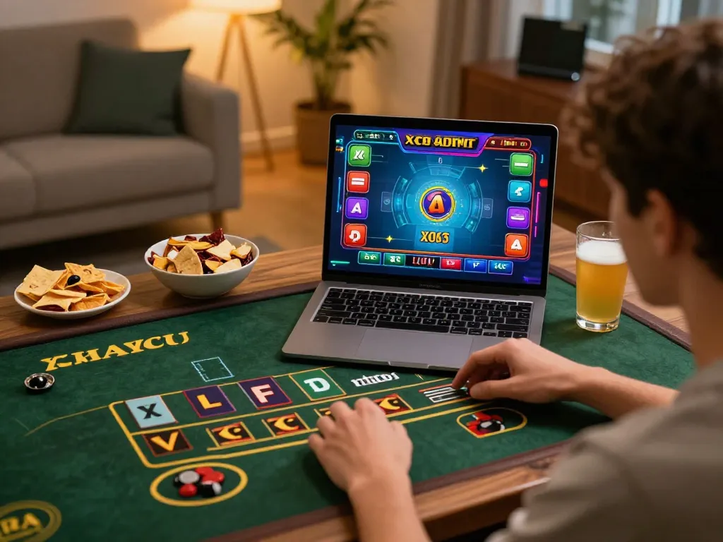 xóc đĩa là gì in an online gaming session featuring a relaxed player engaged with a live game