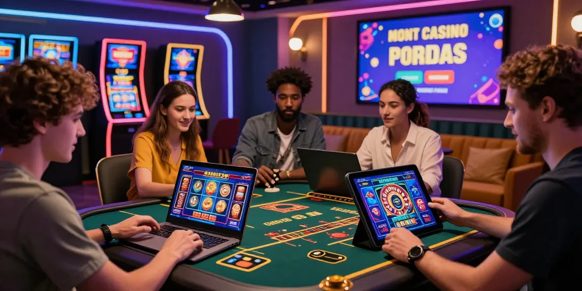 Giocatori che si divertono con vari giochi in un ambiente di casinò online vivace che evidenzia i siti casino non AAMS.