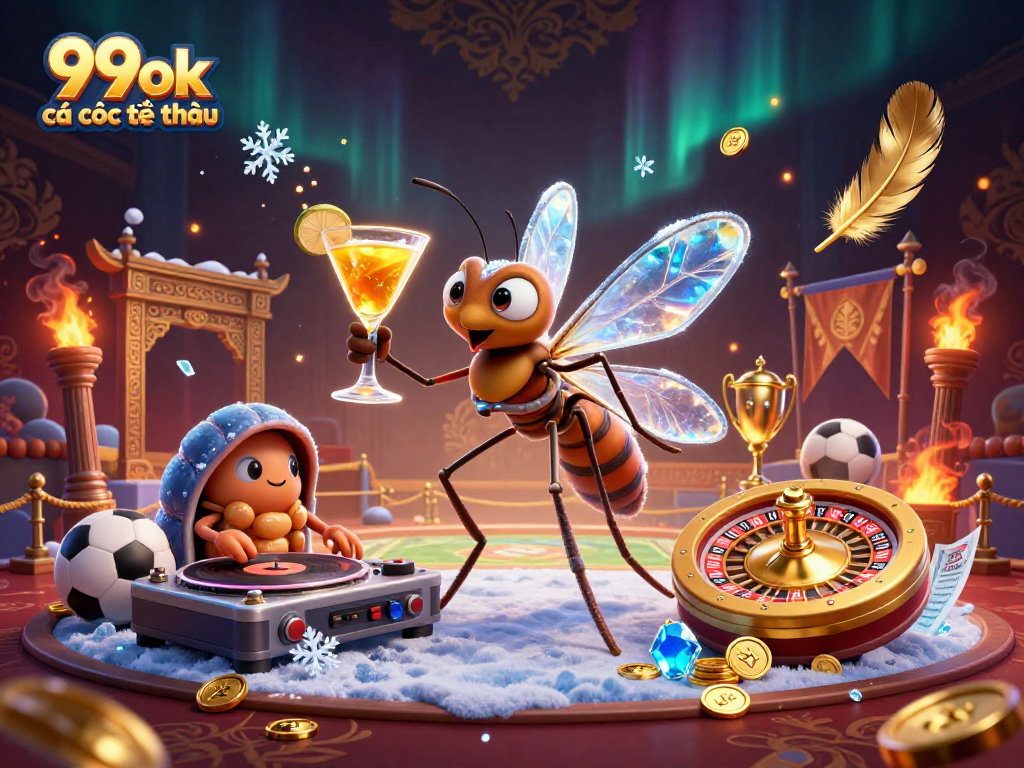 Engaging illustration of a sports betting scene featuring 99ok cá cược thể thao with dynamic characters and vibrant elements.